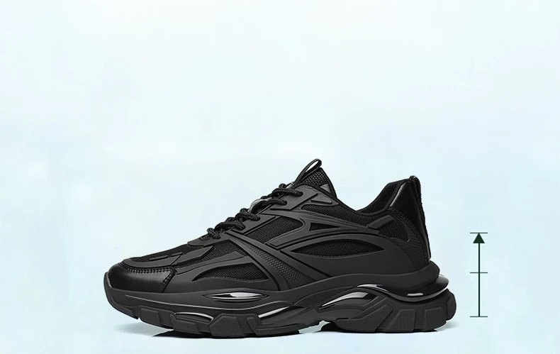 VIPOL Four Seasons Thick and height-increasing sports shoes, men's genuine leather mesh casual men's shoes, trendy shoes