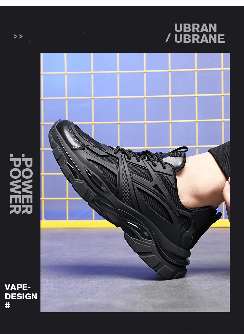 VIPOL Four Seasons Thick and height-increasing sports shoes, men's genuine leather mesh casual men's shoes, trendy shoes