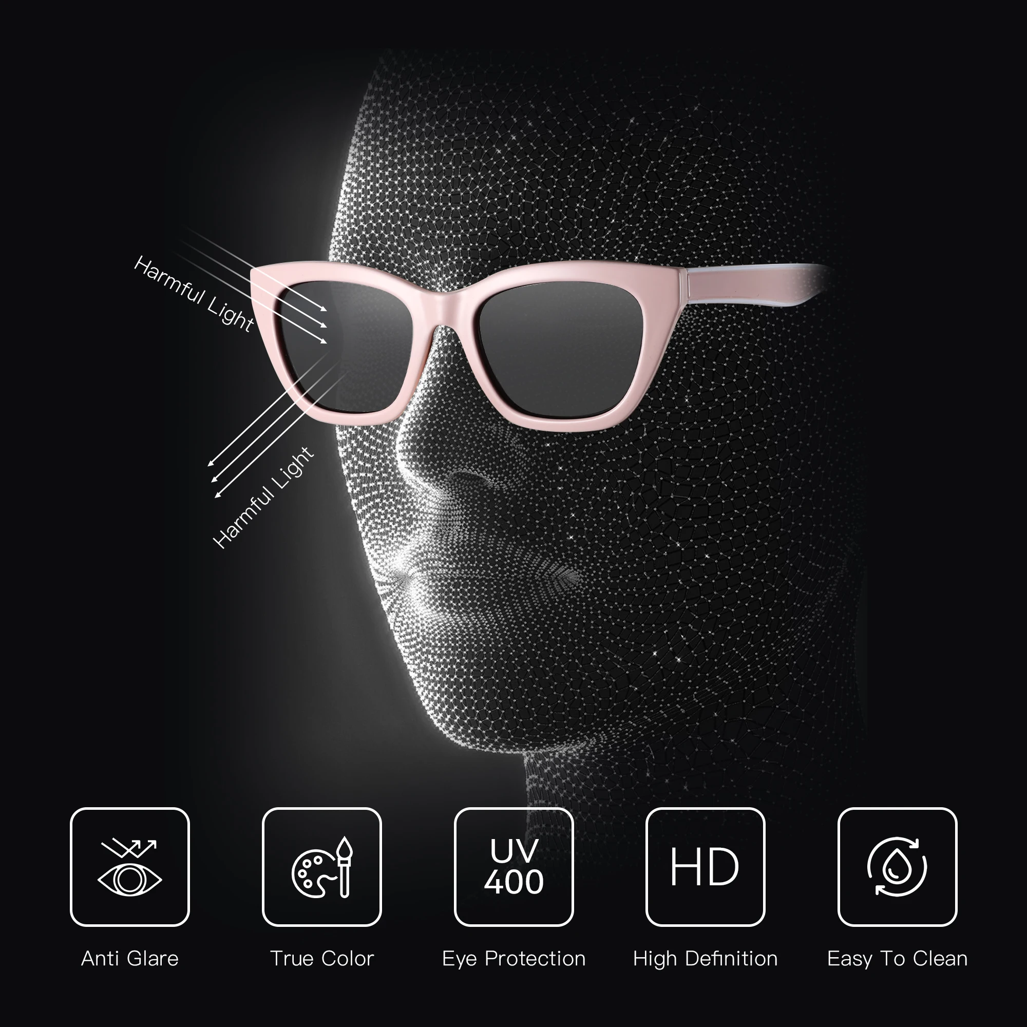 ZENOTTIC Square Polarized Sunglasses 2026 Fashion Women Thick Frame UV400 Protection Sun Glasses for Ladies Shopping Gif