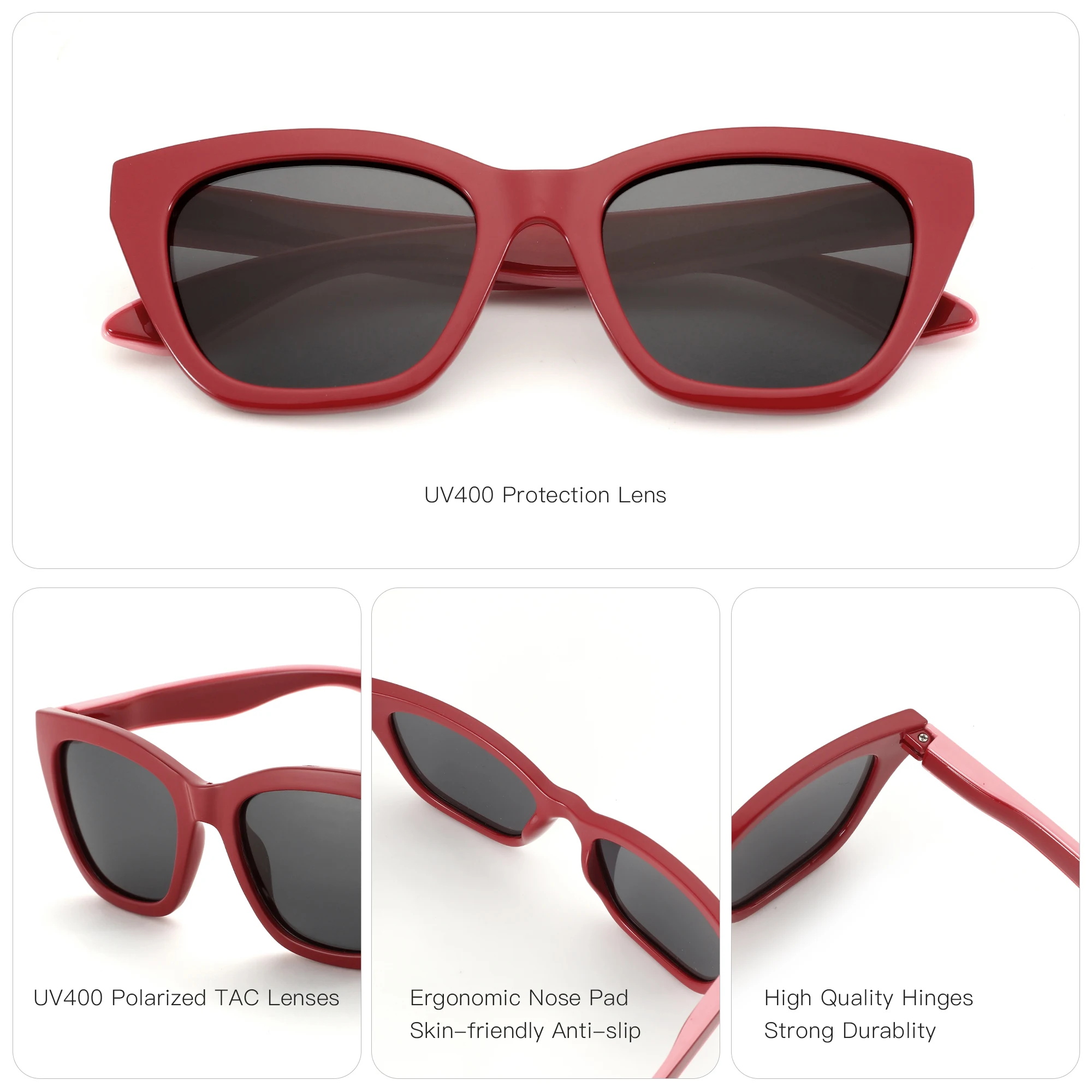 ZENOTTIC Square Polarized Sunglasses 2026 Fashion Women Thick Frame UV400 Protection Sun Glasses for Ladies Shopping Gif
