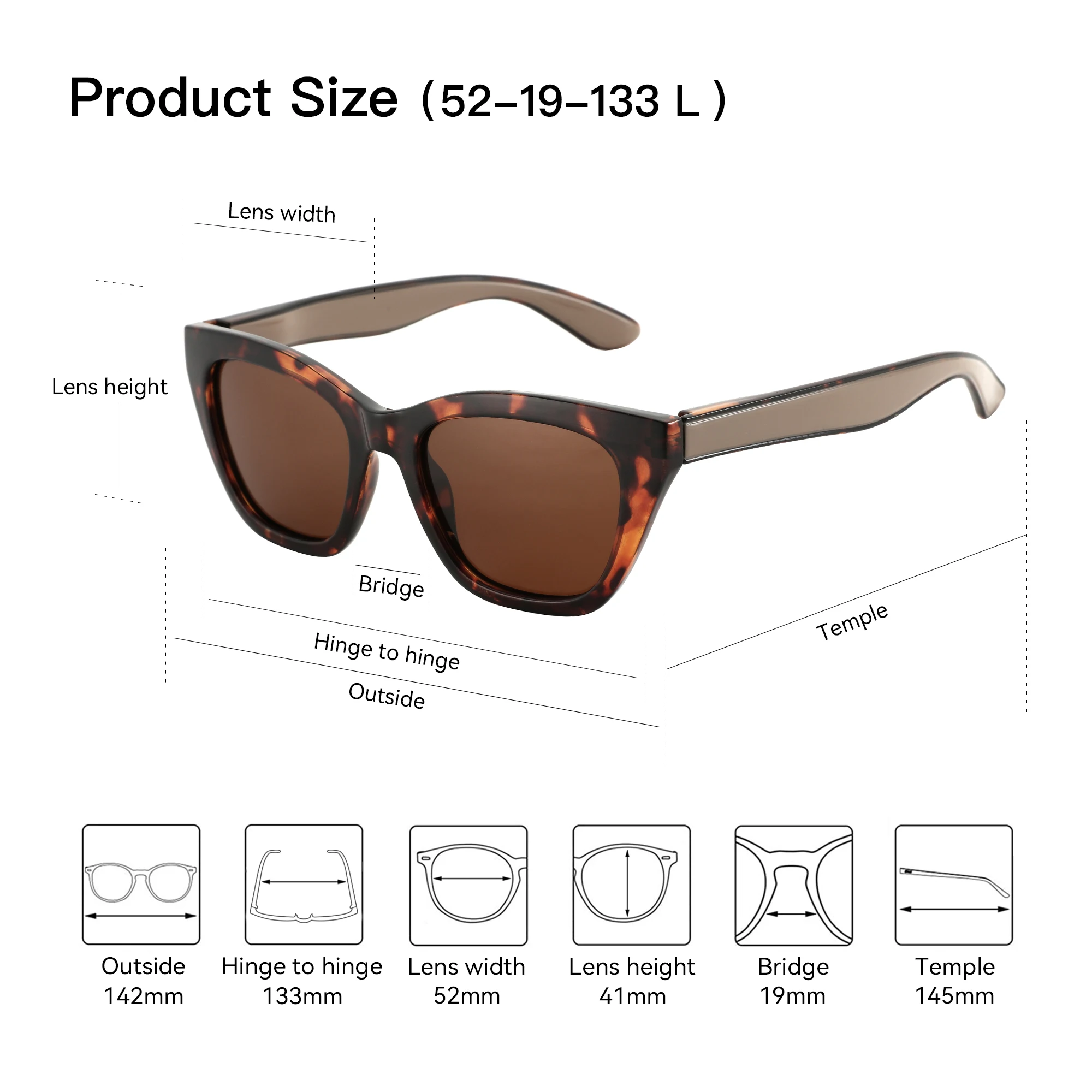 ZENOTTIC Square Polarized Sunglasses 2026 Fashion Women Thick Frame UV400 Protection Sun Glasses for Ladies Shopping Gif
