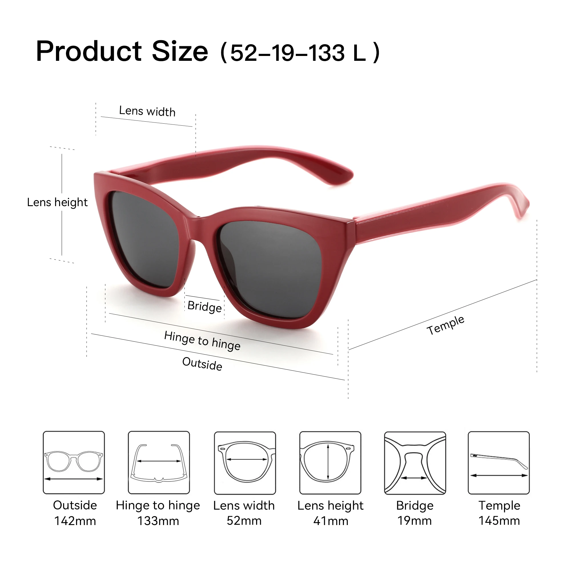 ZENOTTIC Square Polarized Sunglasses 2026 Fashion Women Thick Frame UV400 Protection Sun Glasses for Ladies Shopping Gif