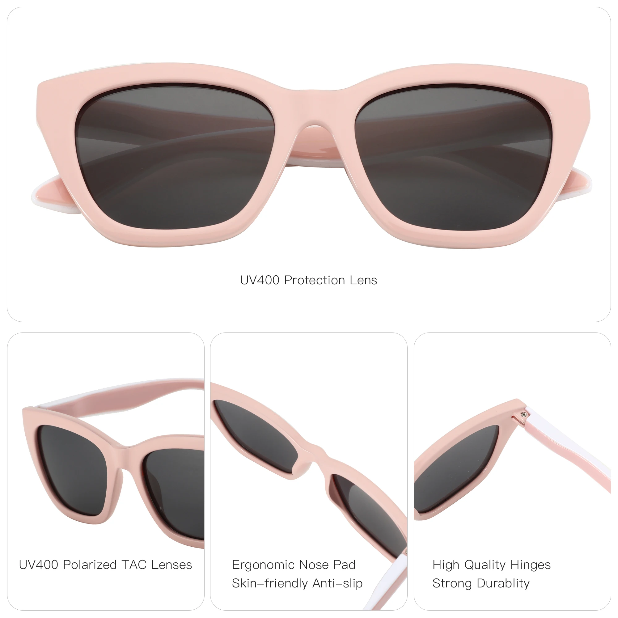 ZENOTTIC Square Polarized Sunglasses 2026 Fashion Women Thick Frame UV400 Protection Sun Glasses for Ladies Shopping Gif