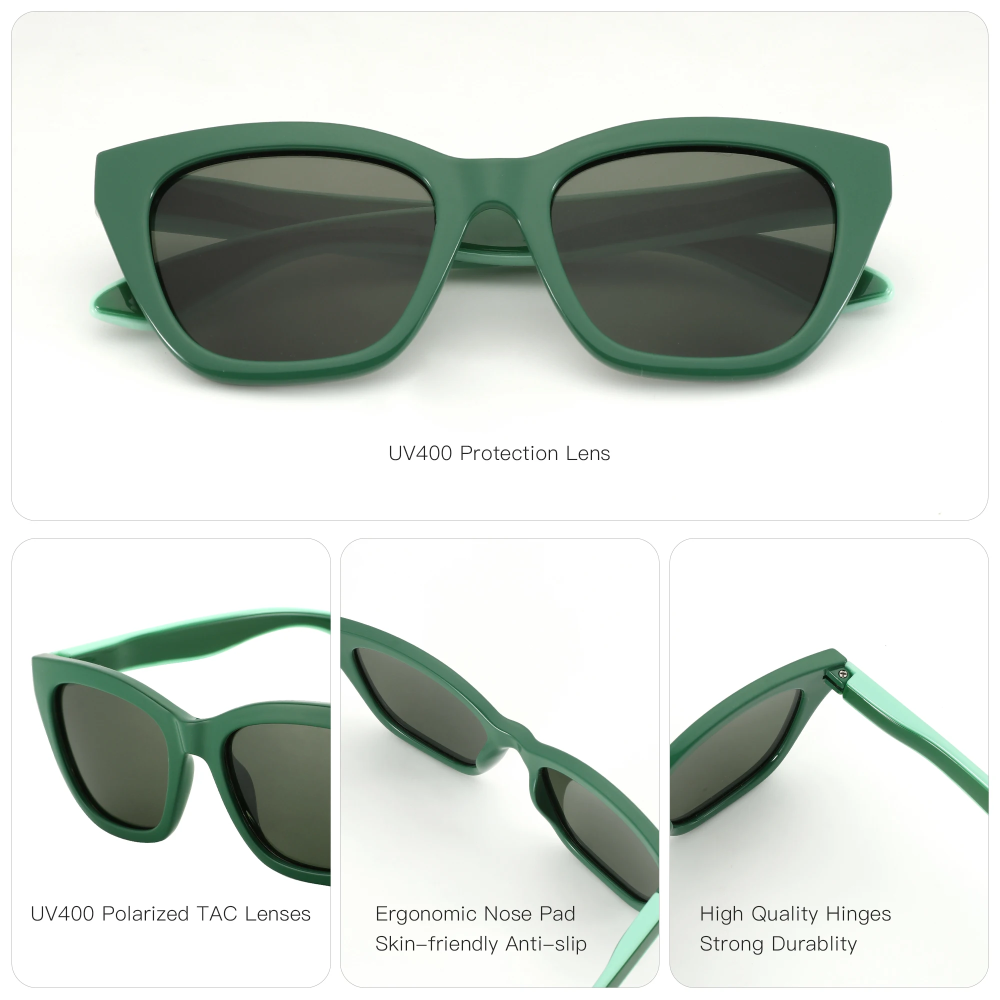 ZENOTTIC Square Polarized Sunglasses 2026 Fashion Women Thick Frame UV400 Protection Sun Glasses for Ladies Shopping Gif