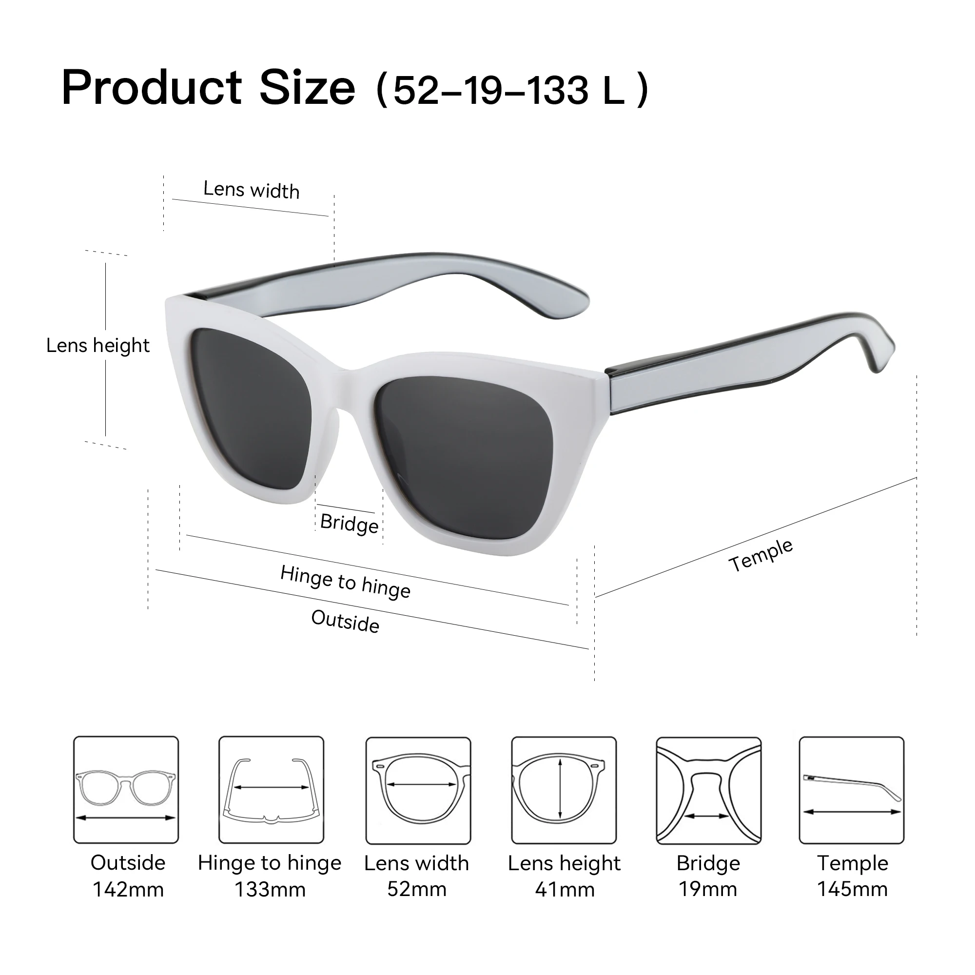 ZENOTTIC Square Polarized Sunglasses 2026 Fashion Women Thick Frame UV400 Protection Sun Glasses for Ladies Shopping Gif