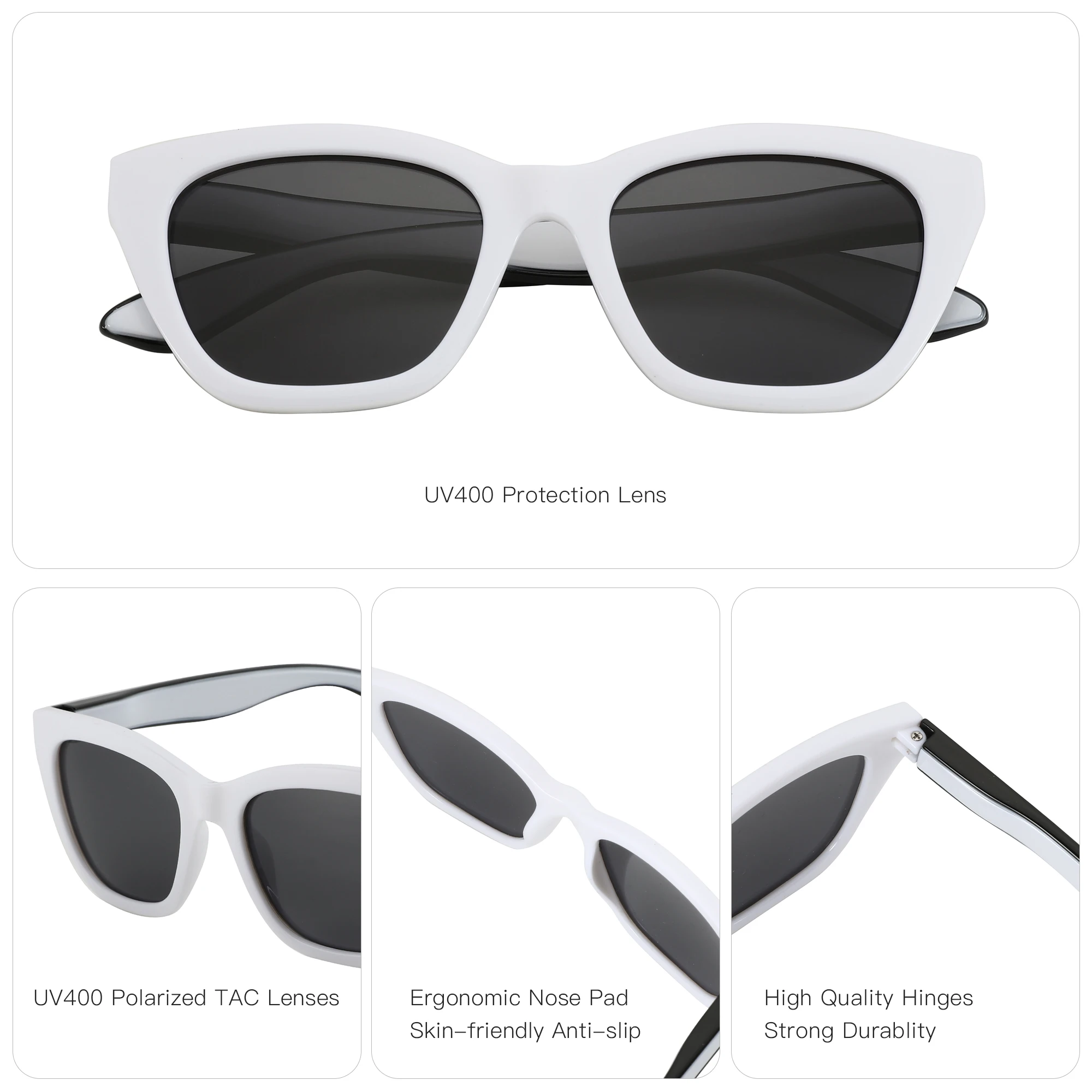 ZENOTTIC Square Polarized Sunglasses 2026 Fashion Women Thick Frame UV400 Protection Sun Glasses for Ladies Shopping Gif