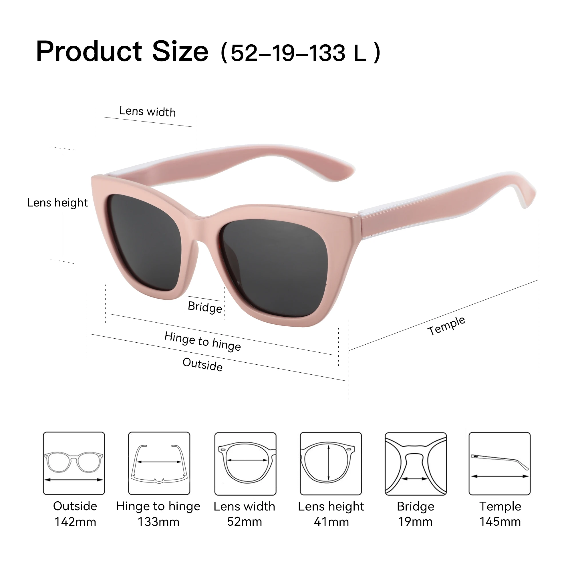 ZENOTTIC Square Polarized Sunglasses 2026 Fashion Women Thick Frame UV400 Protection Sun Glasses for Ladies Shopping Gif