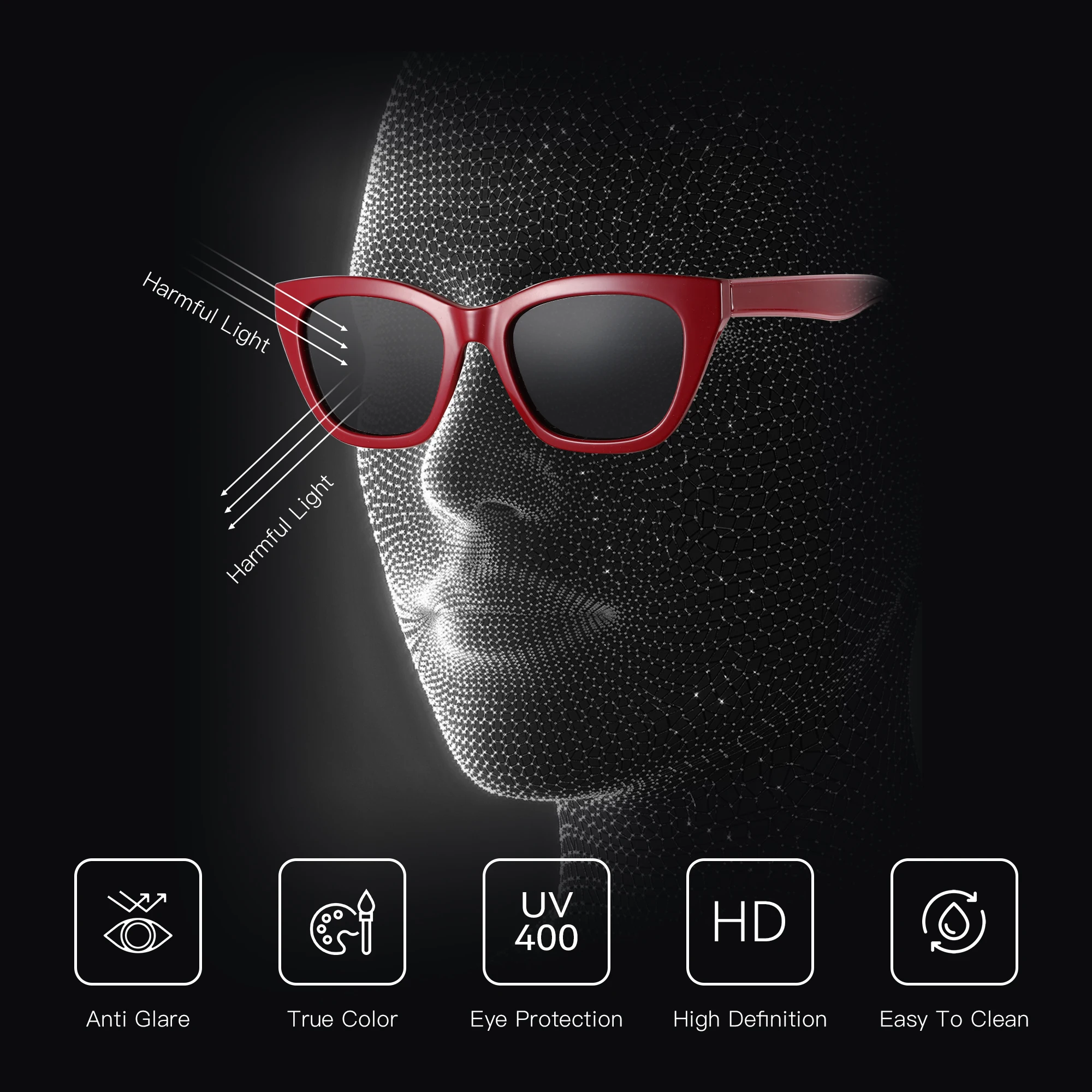 ZENOTTIC Square Polarized Sunglasses 2026 Fashion Women Thick Frame UV400 Protection Sun Glasses for Ladies Shopping Gif