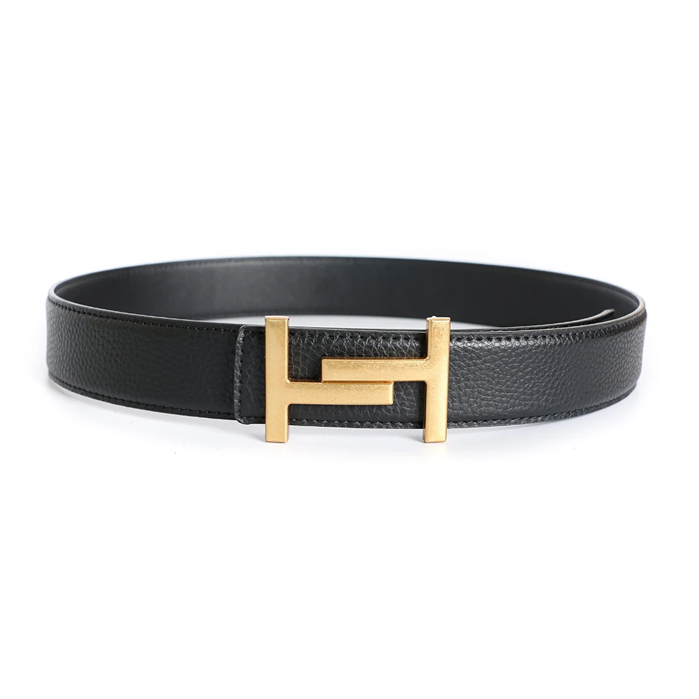 Cowskin Luxury Designer Brand Waist Belt Men Gifts High Quality Women Genuine Real Leather Dress Strap for Jeans Waistband Grey
