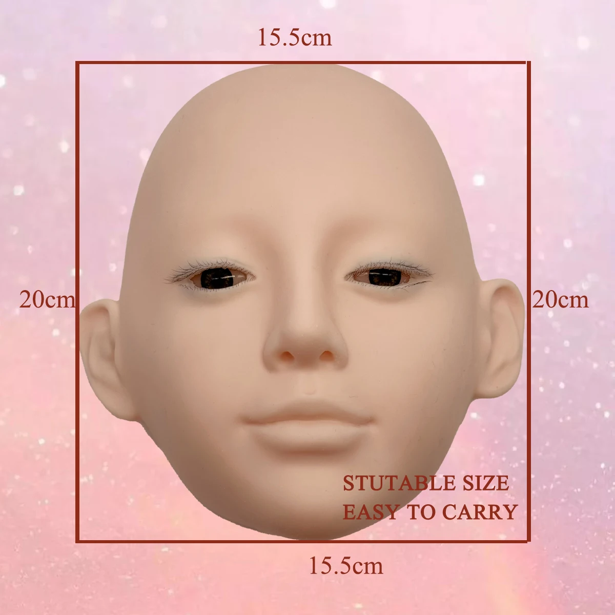 Professional Eyelash Extension Training Head with Skin - like Softness for Lash Technicians Salon use