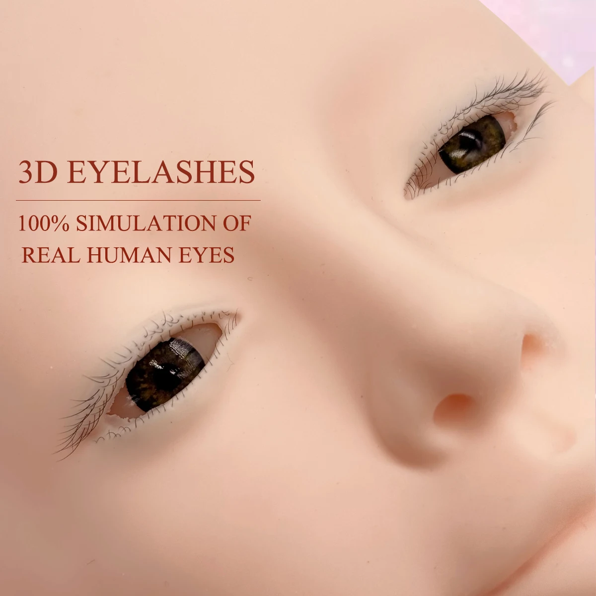 Professional Eyelash Extension Training Head with Skin - like Softness for Lash Technicians Salon use