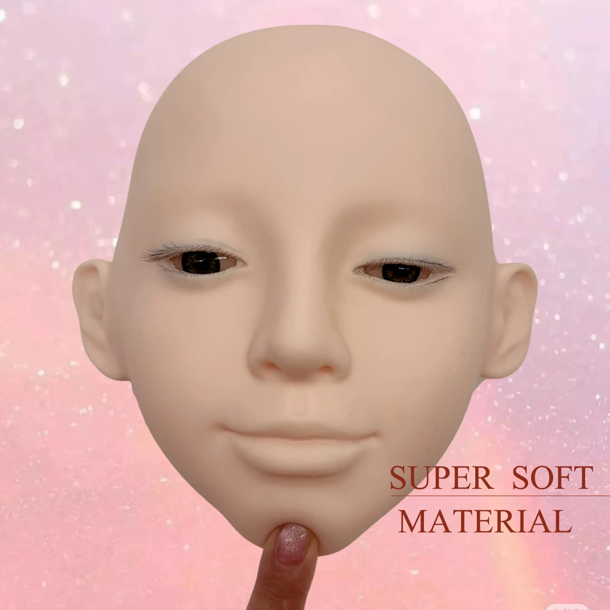 Professional Eyelash Extension Training Head with Skin - like Softness for Lash Technicians Salon use