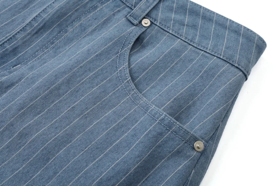 AS AW26 Black pinstripe denim skirt with stretch fashion woman clothes lady wear