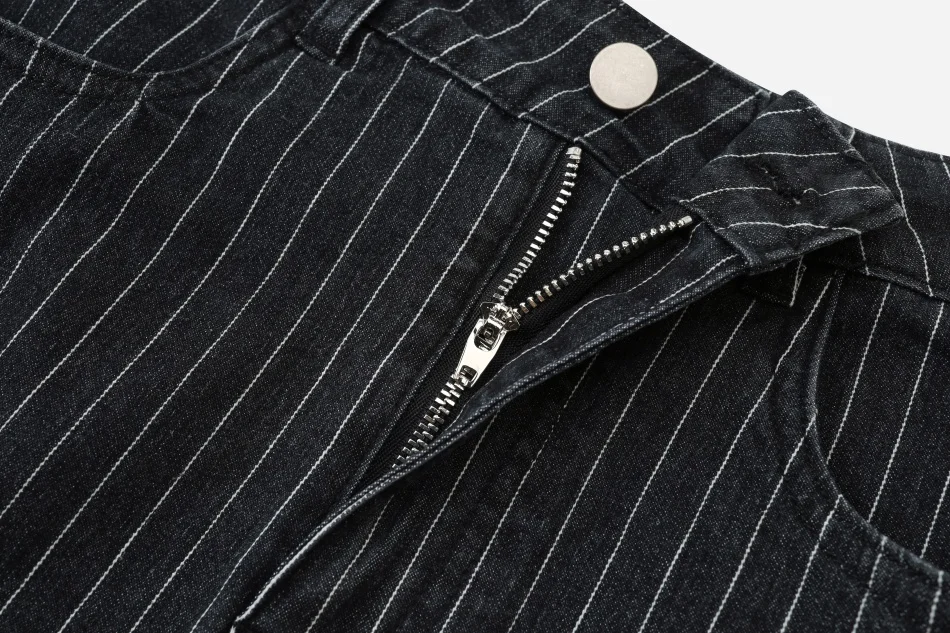 AS AW26 Black pinstripe denim skirt with stretch fashion woman clothes lady wear