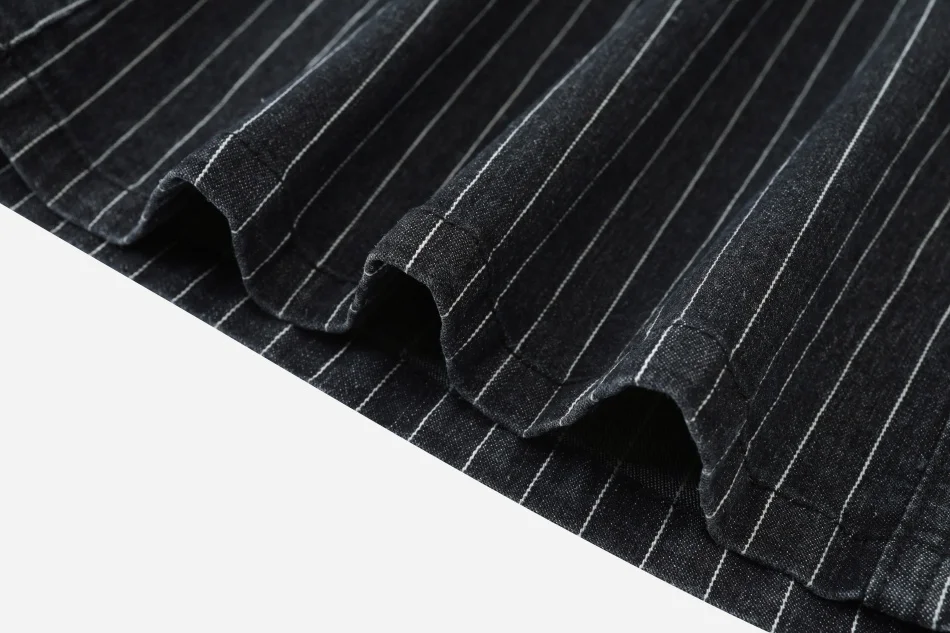 AS AW26 Black pinstripe denim skirt with stretch fashion woman clothes lady wear