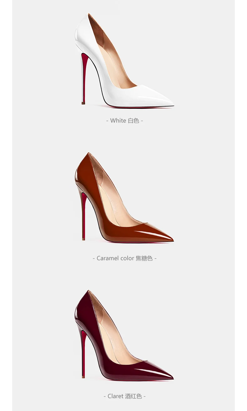 Women heels 2026 leather Heels for women Luxury Brand Pumps Red sole Pointed Toe High Heels Elegant Stiletto Ladies Prom Shoes