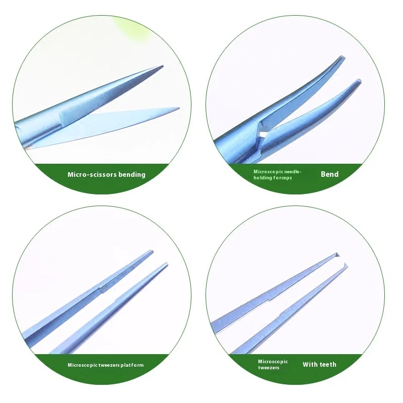 Instrumentos Cataract Set Phaco Set Tweezers Needle Holders 4pcs/set Ophthalmic Microsurgical Instruments