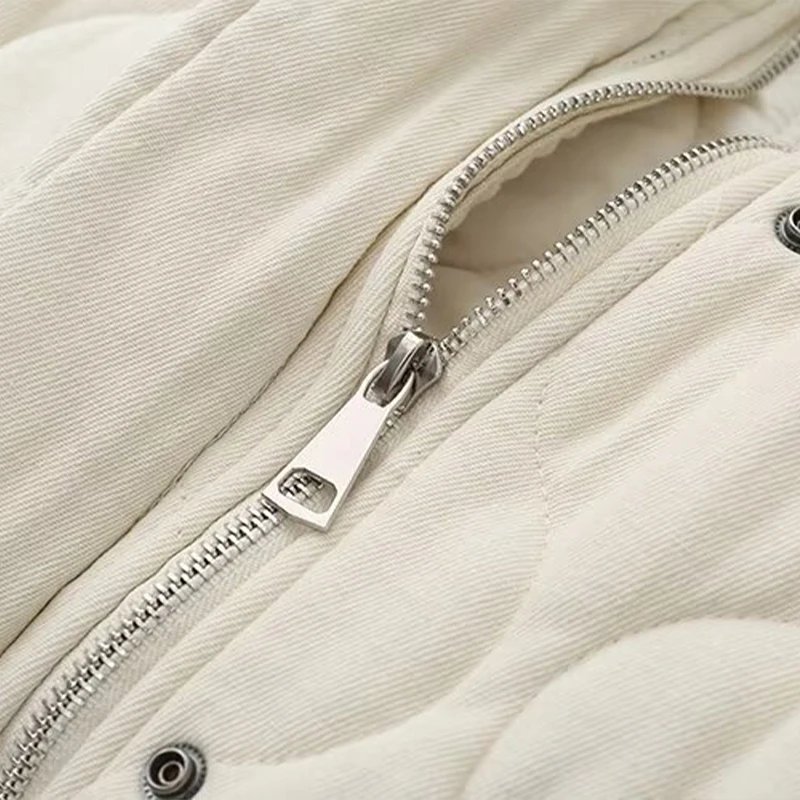 Willshela Women Fashion With Pockets Pleated Front Zipper Vest Sleeveless Jackets Vintage High Neck Waistcoat Female Tank Tops
