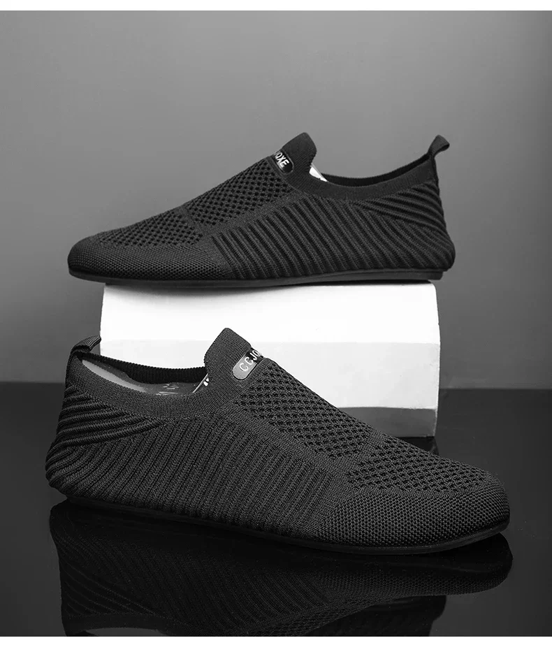 YRZL Loafers Men Soft Driving Moccasins High Quality Flats Male Walking Shoes Breathable Mesh Casual Loafers Slip on Mens Shoes