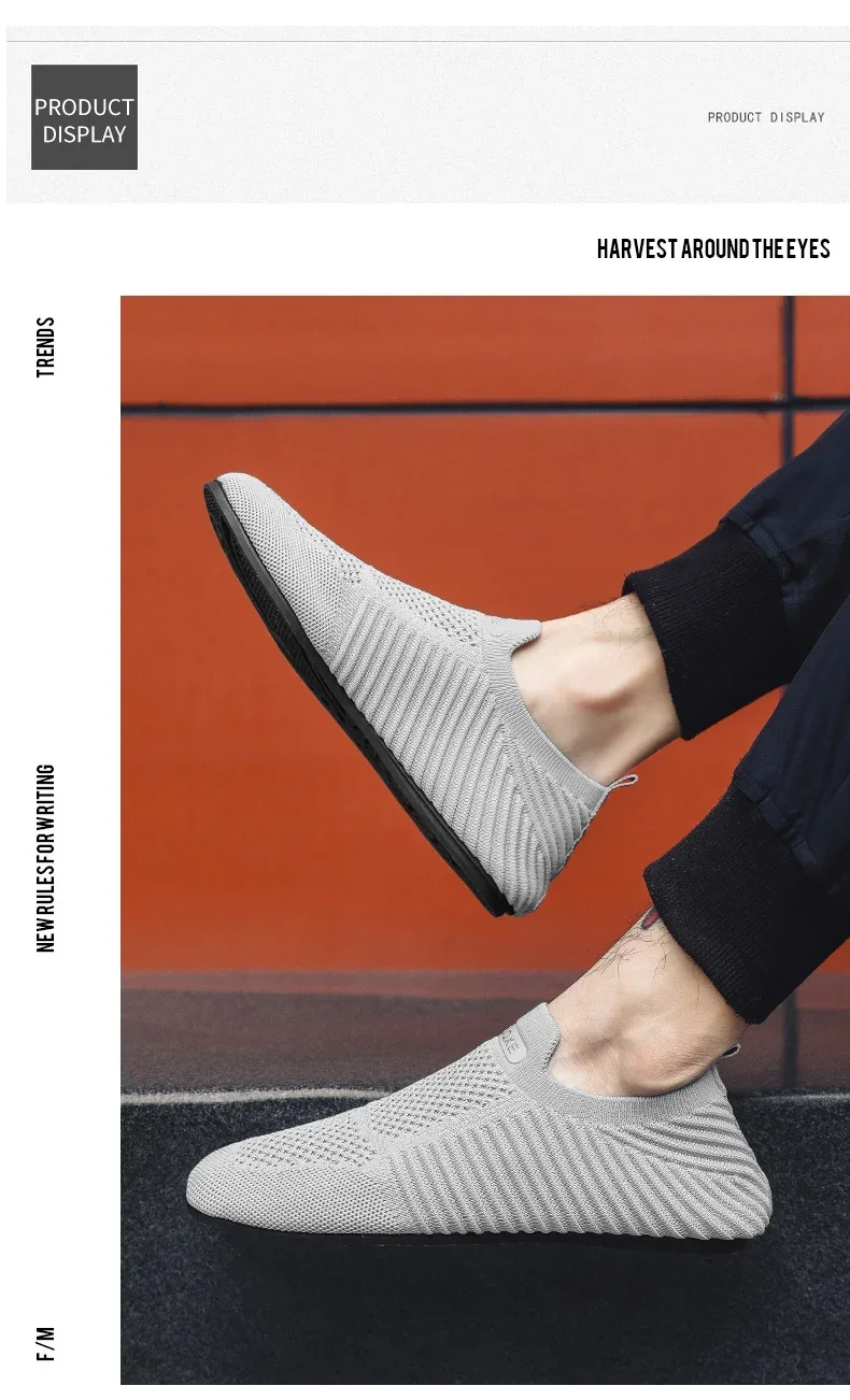 YRZL Loafers Men Soft Driving Moccasins High Quality Flats Male Walking Shoes Breathable Mesh Casual Loafers Slip on Mens Shoes