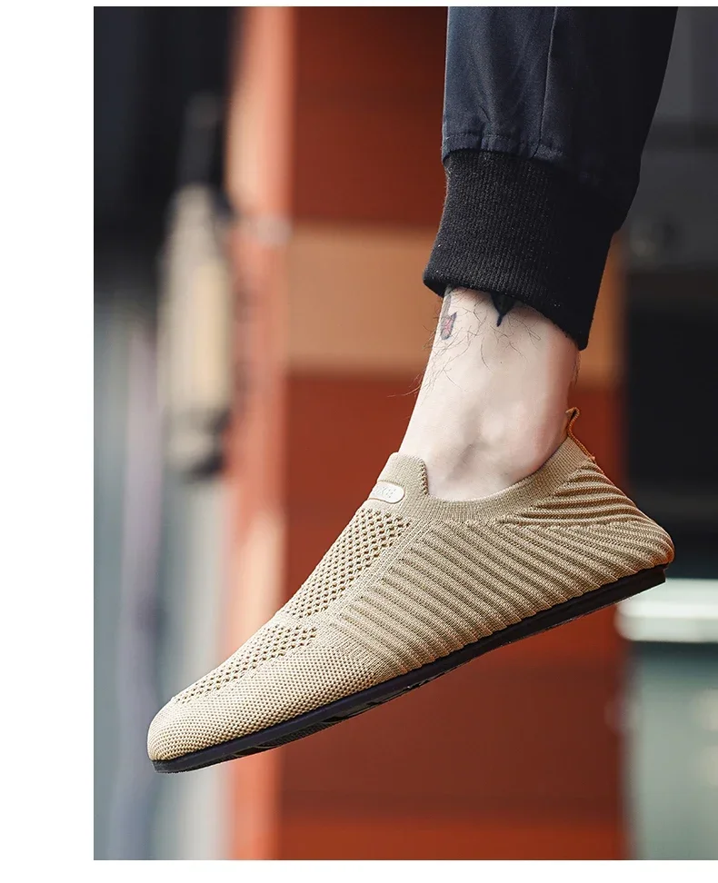 YRZL Loafers Men Soft Driving Moccasins High Quality Flats Male Walking Shoes Breathable Mesh Casual Loafers Slip on Mens Shoes