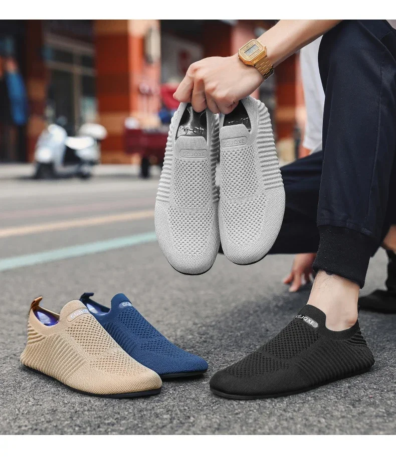 YRZL Loafers Men Soft Driving Moccasins High Quality Flats Male Walking Shoes Breathable Mesh Casual Loafers Slip on Mens Shoes