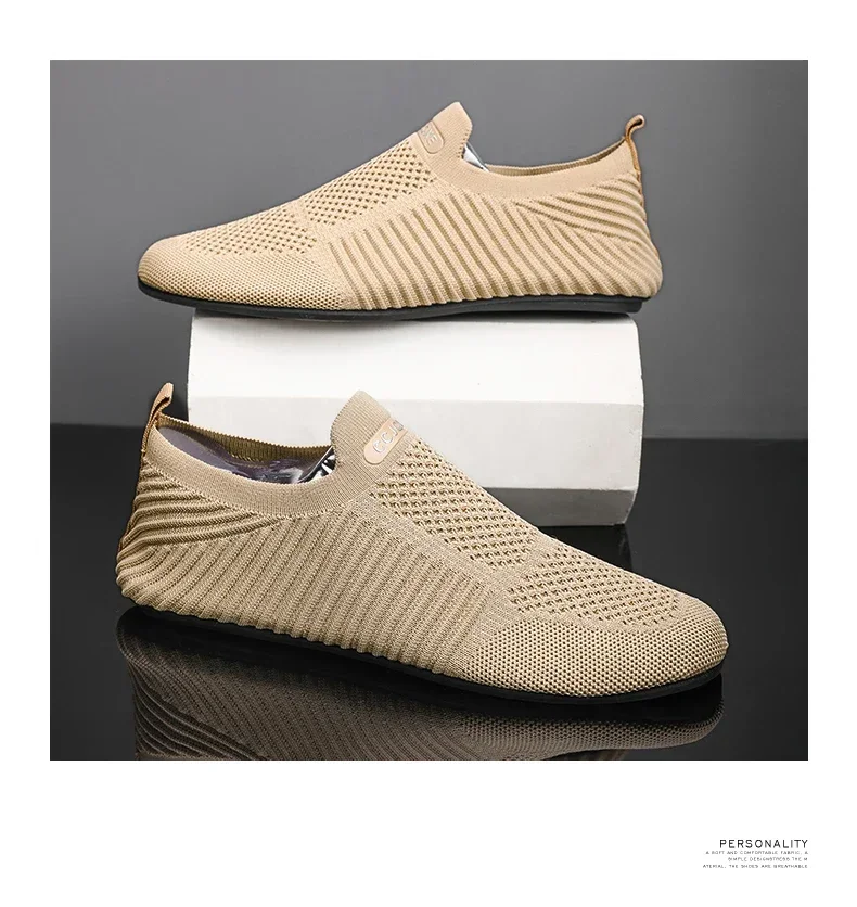 YRZL Loafers Men Soft Driving Moccasins High Quality Flats Male Walking Shoes Breathable Mesh Casual Loafers Slip on Mens Shoes