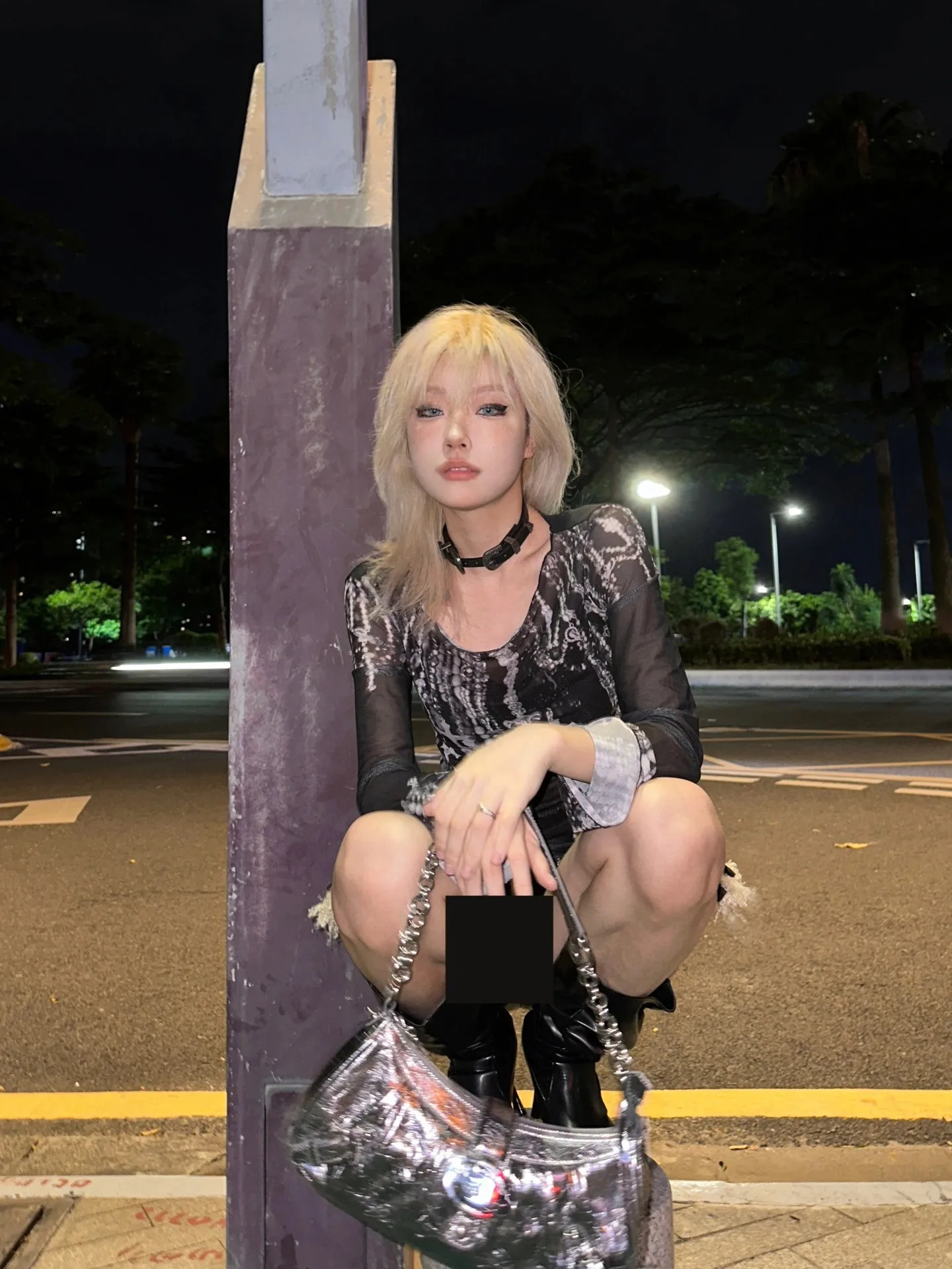 Karrram Grunge Aesthetics Mesh Tops Japanese Y2k Tattoo Print Sheer Tops Vintage Harajuku See Through Long Sleeve T-shirt Gothic