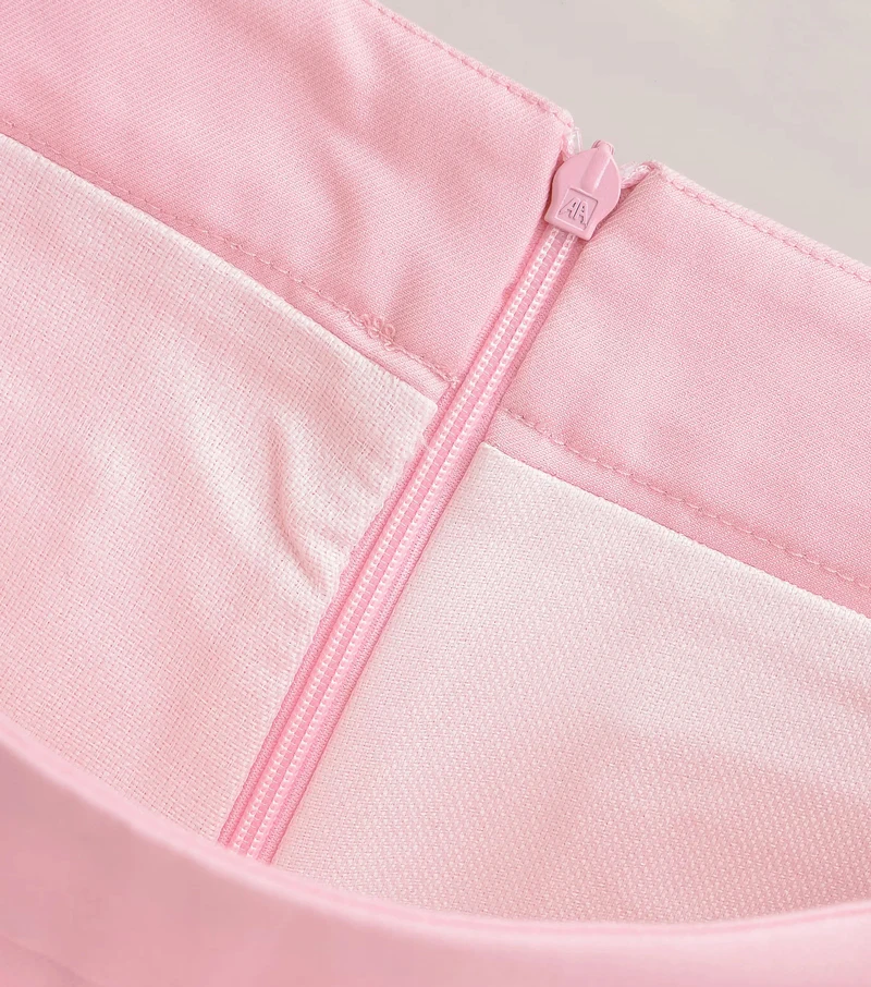 Women's Side Zippers Detail Skort Tailored Mini Skirt With Belt Loops