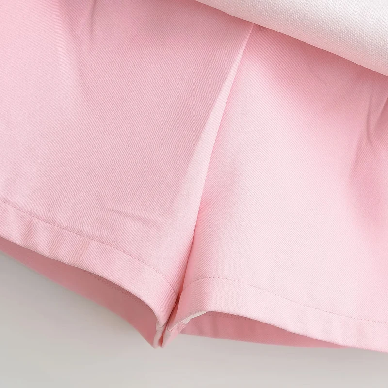Women's Side Zippers Detail Skort Tailored Mini Skirt With Belt Loops