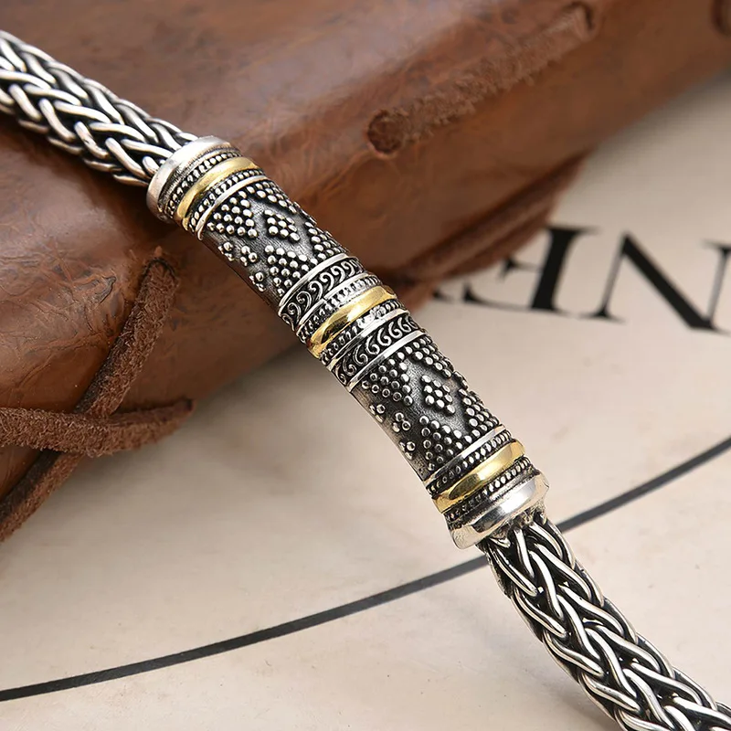 Hand-woven keel men's bracelet retro creative personality high-end niche couple gift