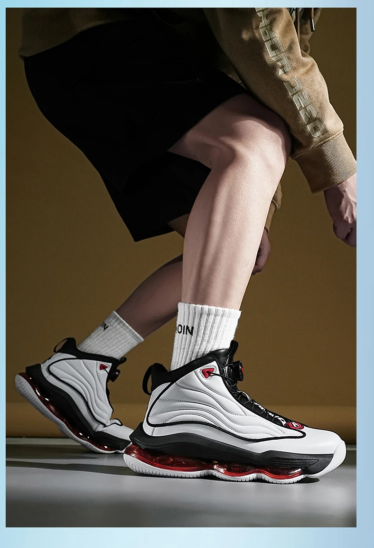 Men's Basketball Shoes Breathable Cushioning Non-Slip Wearable Runing Shoes Gym Training Athletic Basketball Sneakers for Women
