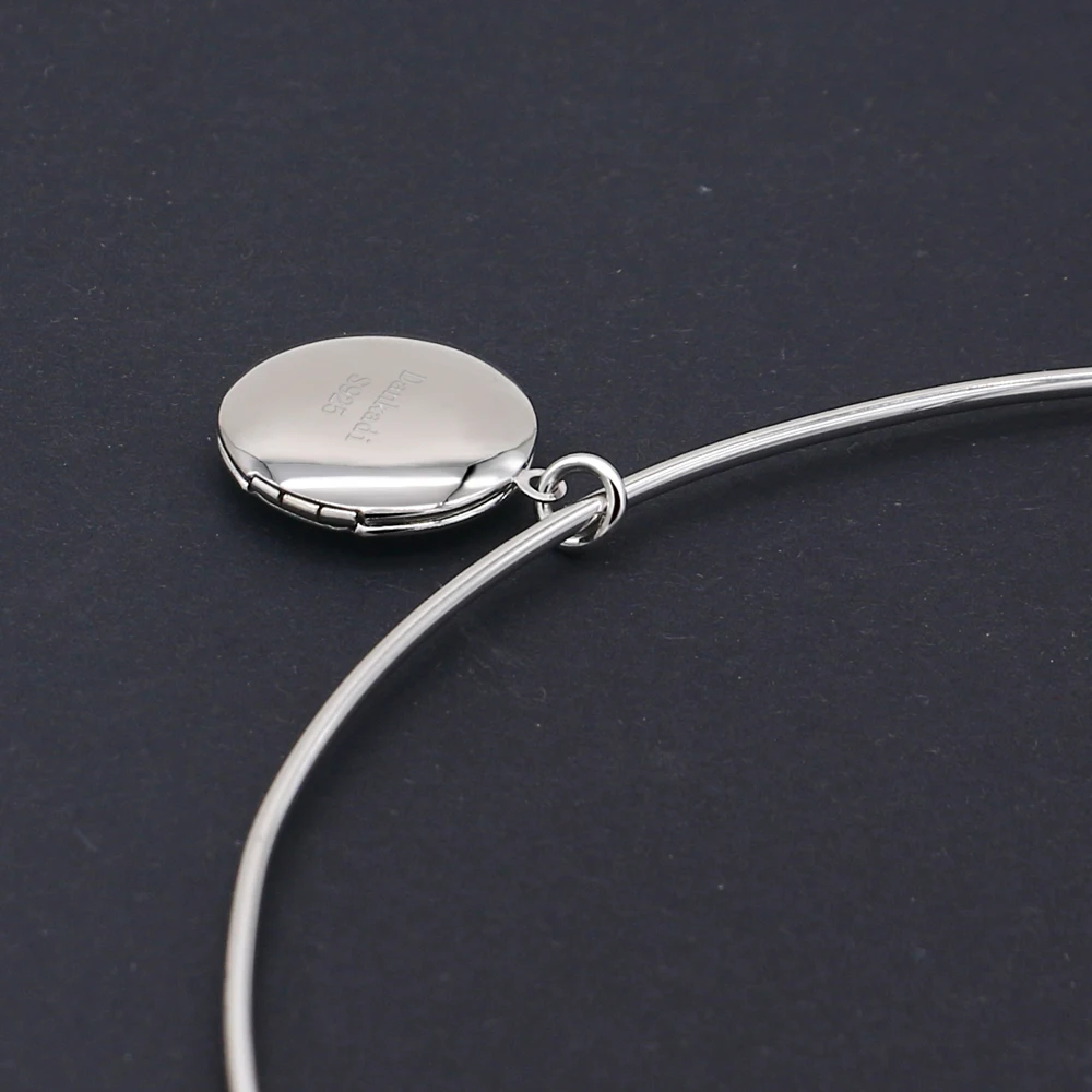 Vintage Simple 925 Sterling Silver Necklace Geometric Choker Shiny And Delicate Collarbone Chain For Women's Golden Jewellery