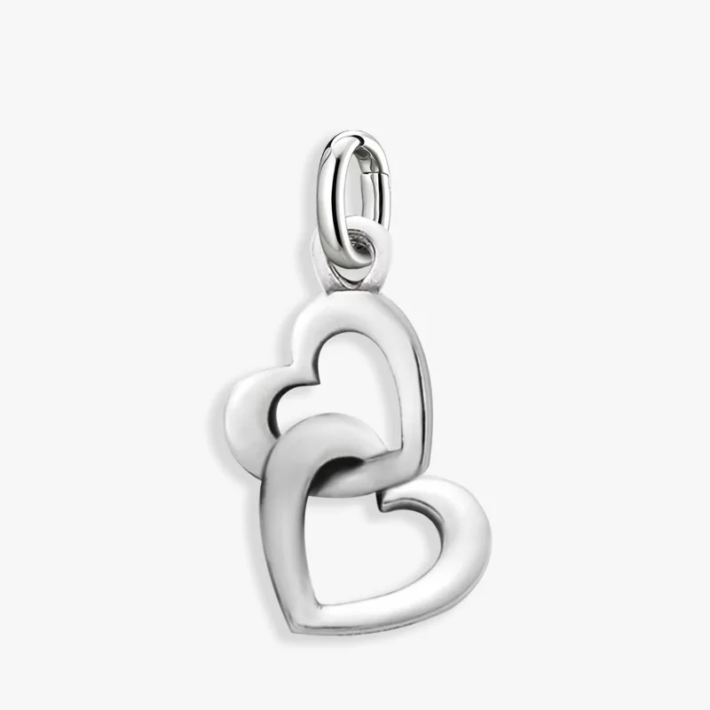 Adjustable 925 Sterling Silver Vintage Pendants Love Heart Tower Charms Beads Fit Original Bracelet Bangles Necklace DIY Jewelry