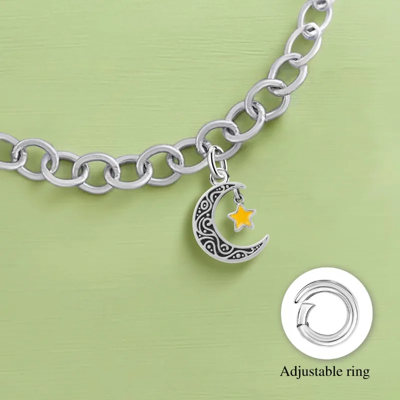 Adjustable 925 Sterling Silver Vintage Pendants Love Heart Tower Charms Beads Fit Original Bracelet Bangles Necklace DIY Jewelry