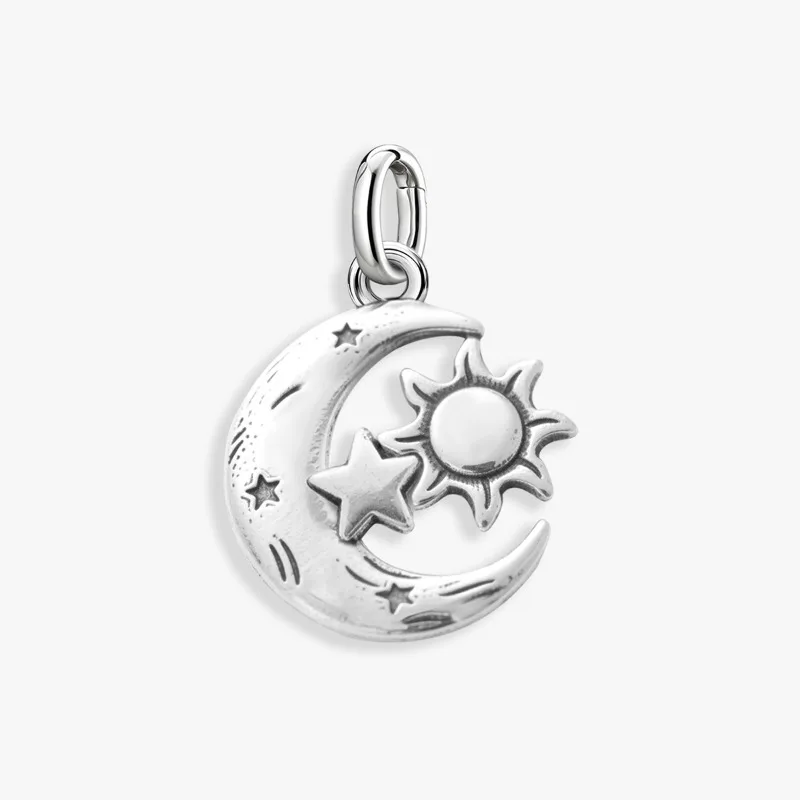 Adjustable 925 Sterling Silver Vintage Pendants Love Heart Tower Charms Beads Fit Original Bracelet Bangles Necklace DIY Jewelry