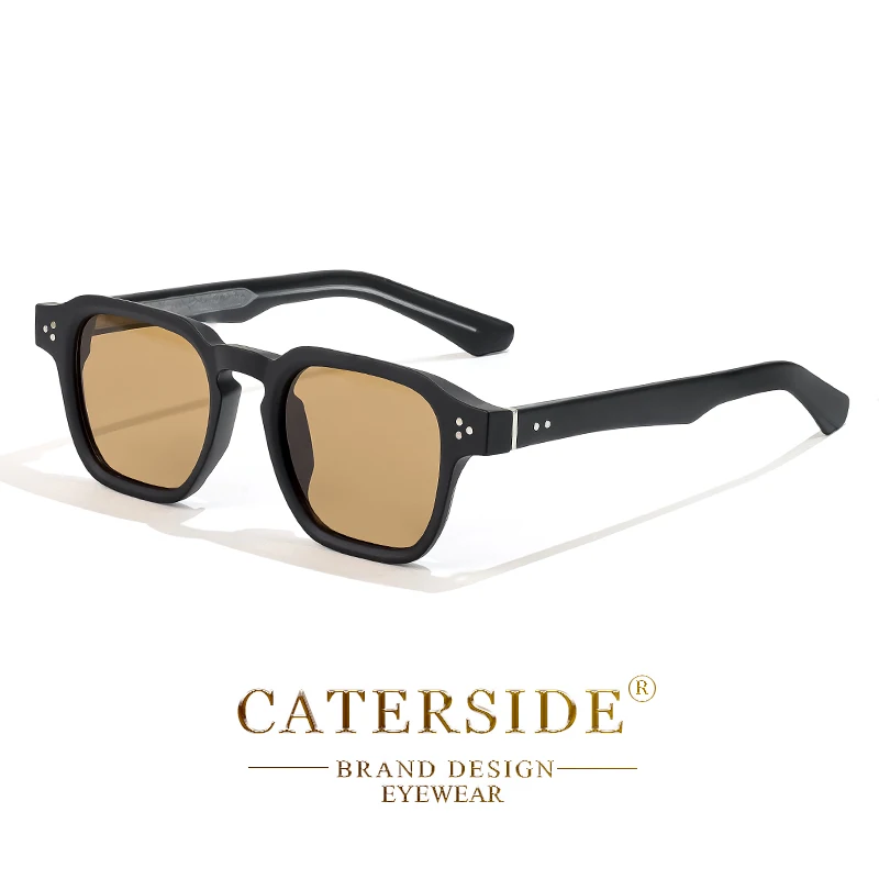 CATERSIDE Fashion Trend Square Men Sunglasses Women Core Insert Temple Luxury Brand Sun Glasses Travel Beach Party Festiva Gifts