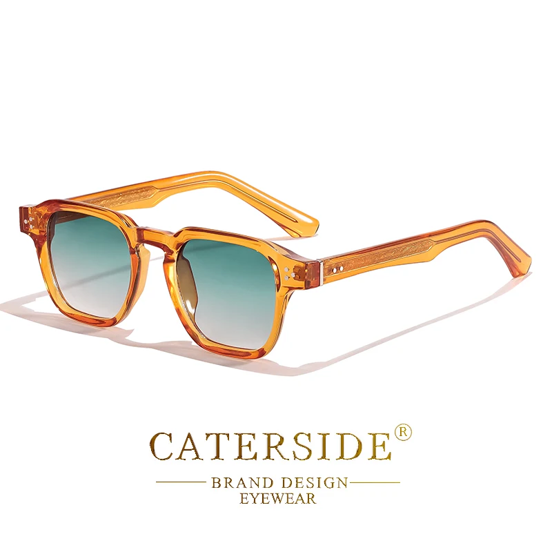 CATERSIDE Fashion Trend Square Men Sunglasses Women Core Insert Temple Luxury Brand Sun Glasses Travel Beach Party Festiva Gifts