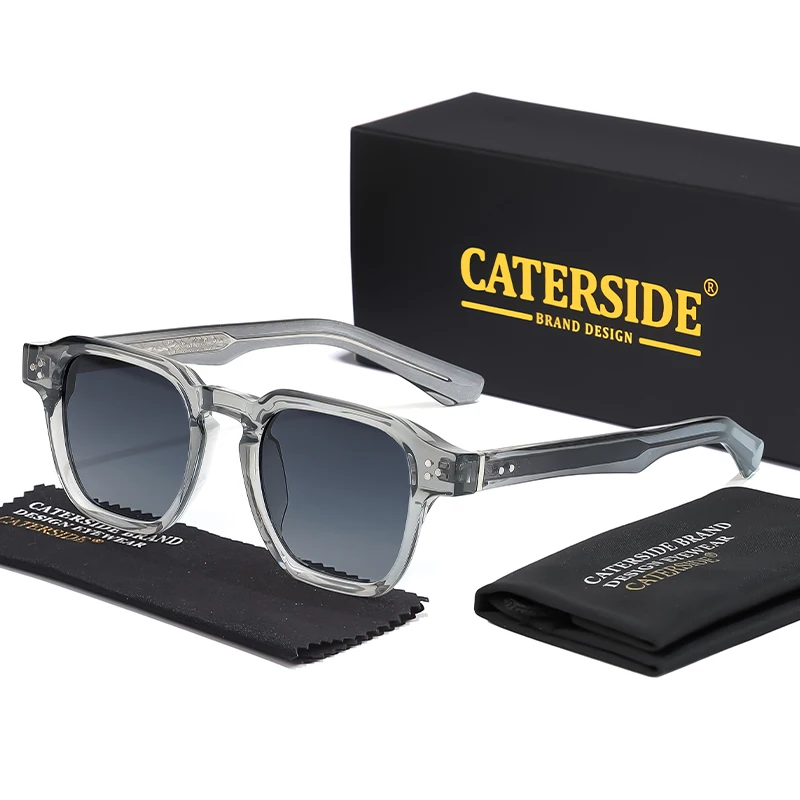 CATERSIDE Fashion Trend Square Men Sunglasses Women Core Insert Temple Luxury Brand Sun Glasses Travel Beach Party Festiva Gifts