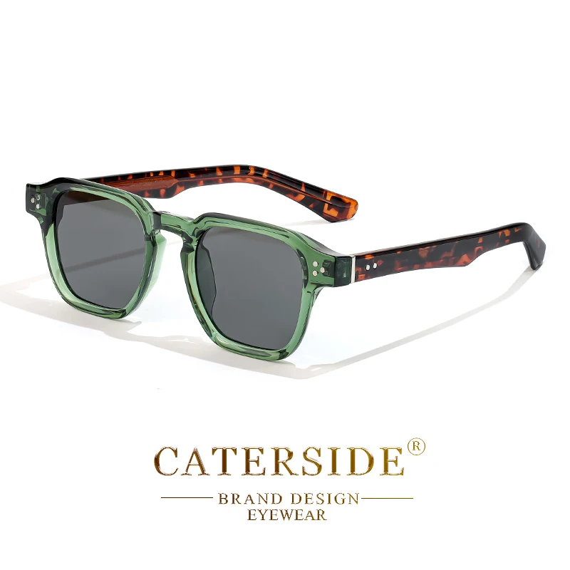 CATERSIDE Fashion Trend Square Men Sunglasses Women Core Insert Temple Luxury Brand Sun Glasses Travel Beach Party Festiva Gifts