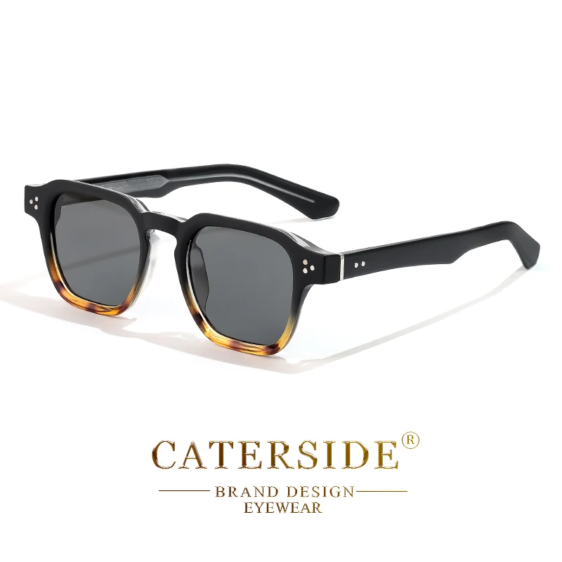 CATERSIDE Fashion Trend Square Men Sunglasses Women Core Insert Temple Luxury Brand Sun Glasses Travel Beach Party Festiva Gifts