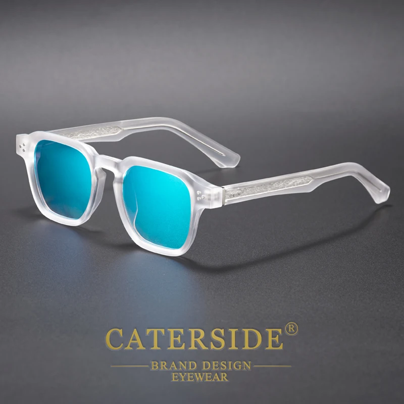 CATERSIDE Fashion Trend Square Men Sunglasses Women Core Insert Temple Luxury Brand Sun Glasses Travel Beach Party Festiva Gifts