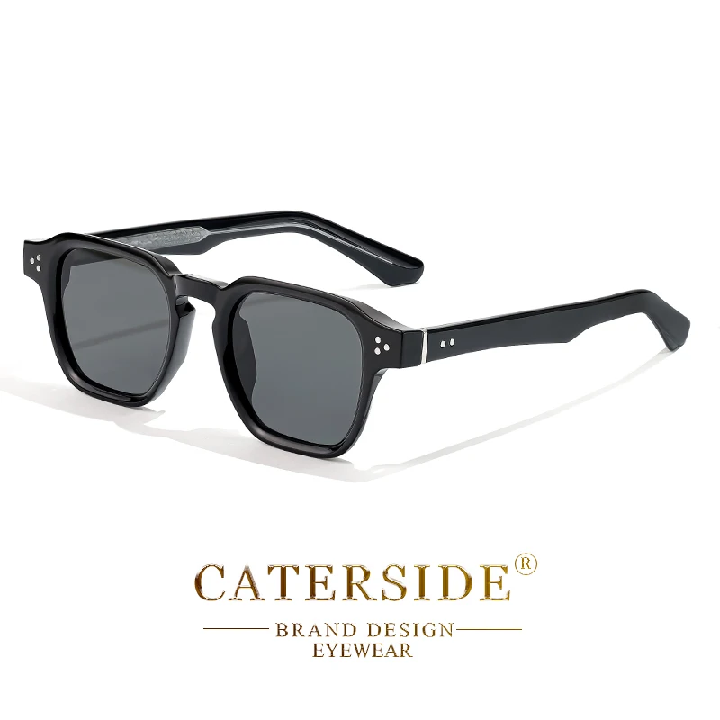 CATERSIDE Fashion Trend Square Men Sunglasses Women Core Insert Temple Luxury Brand Sun Glasses Travel Beach Party Festiva Gifts