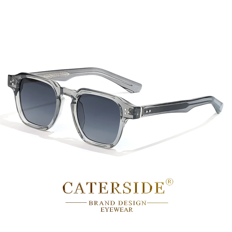 CATERSIDE Fashion Trend Square Men Sunglasses Women Core Insert Temple Luxury Brand Sun Glasses Travel Beach Party Festiva Gifts