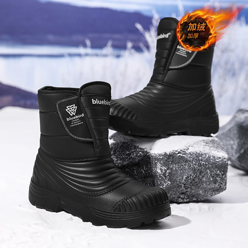 Waterproof Snow Boots Large Size 50/51 for Men And Women Lightweight Plush Lined Warm Shoes Botines Hombre Bottine