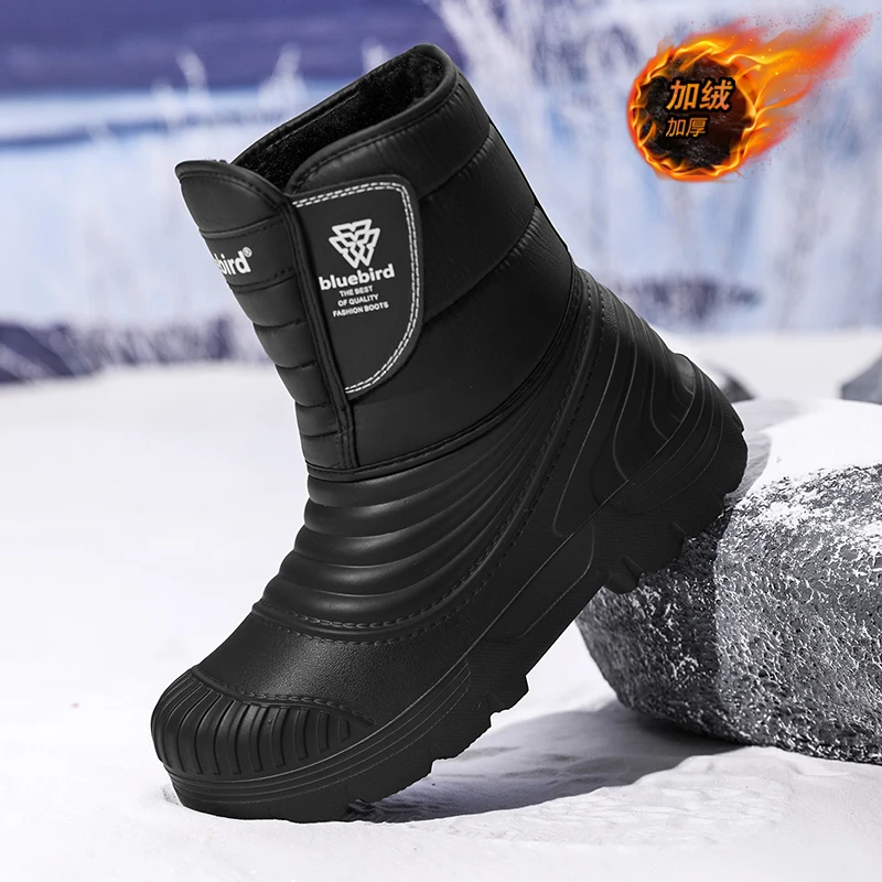Waterproof Snow Boots Large Size 50/51 for Men And Women Lightweight Plush Lined Warm Shoes Botines Hombre Bottine