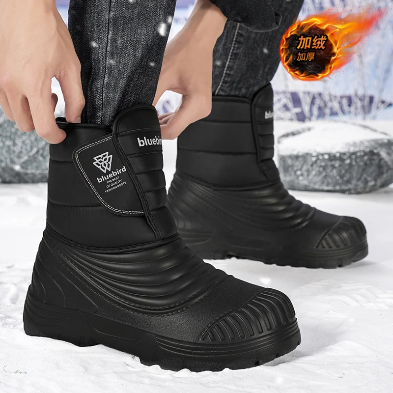 Waterproof Snow Boots Large Size 50/51 for Men And Women Lightweight Plush Lined Warm Shoes Botines Hombre Bottine