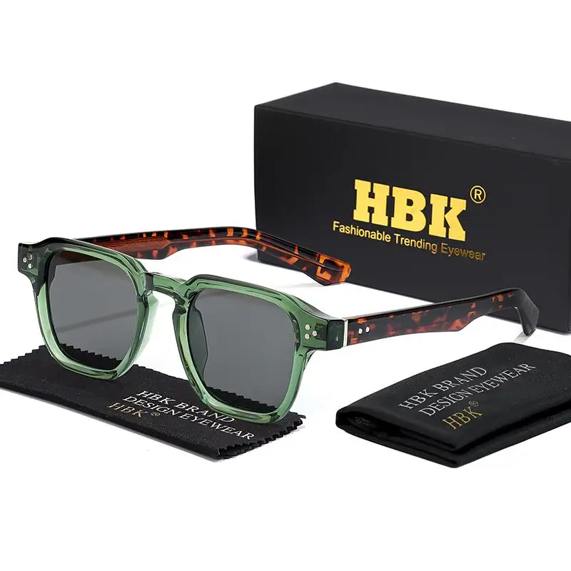 HBK Vintage Fashion Sunglasses Men Brand Gradient Design Sun Glasses Outdoor Sports Party Travel Ideal Choice for Gifts