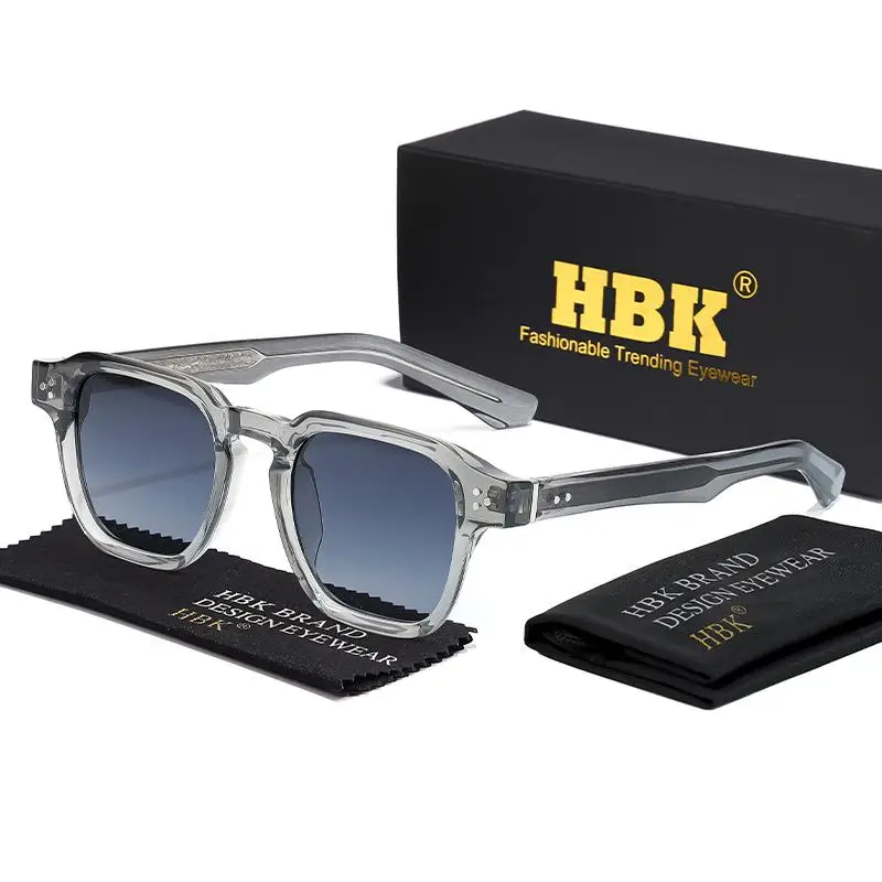 HBK Vintage Fashion Sunglasses Men Brand Gradient Design Sun Glasses Outdoor Sports Party Travel Ideal Choice for Gifts