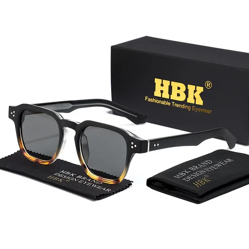 HBK Vintage Fashion Sunglasses Men Brand Gradient Design Sun Glasses Outdoor Sports Party Travel Ideal Choice for Gifts